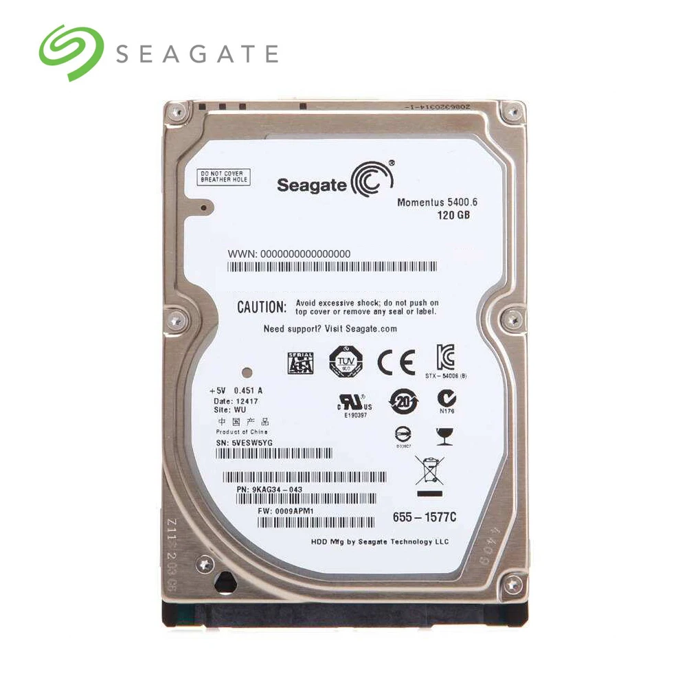 Жесткий диск Seagate для ноутбука 2 5 дюйма 40 ГБ 80 120 160 Гб 250 320 500 SATA 1 6 жесткий Мб/8 Мб 5400