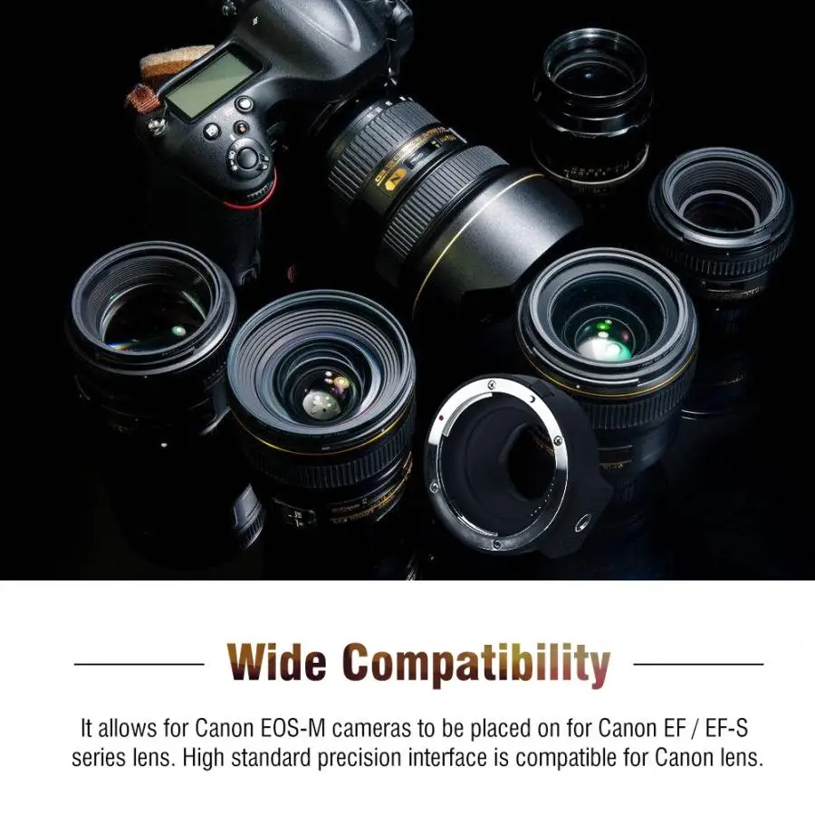 Адаптер для объектива Meike EF S-EOS M с автофокусом переходное кольцо для объектива Canon EOS camera macroring кольцо для передачи автофокуса