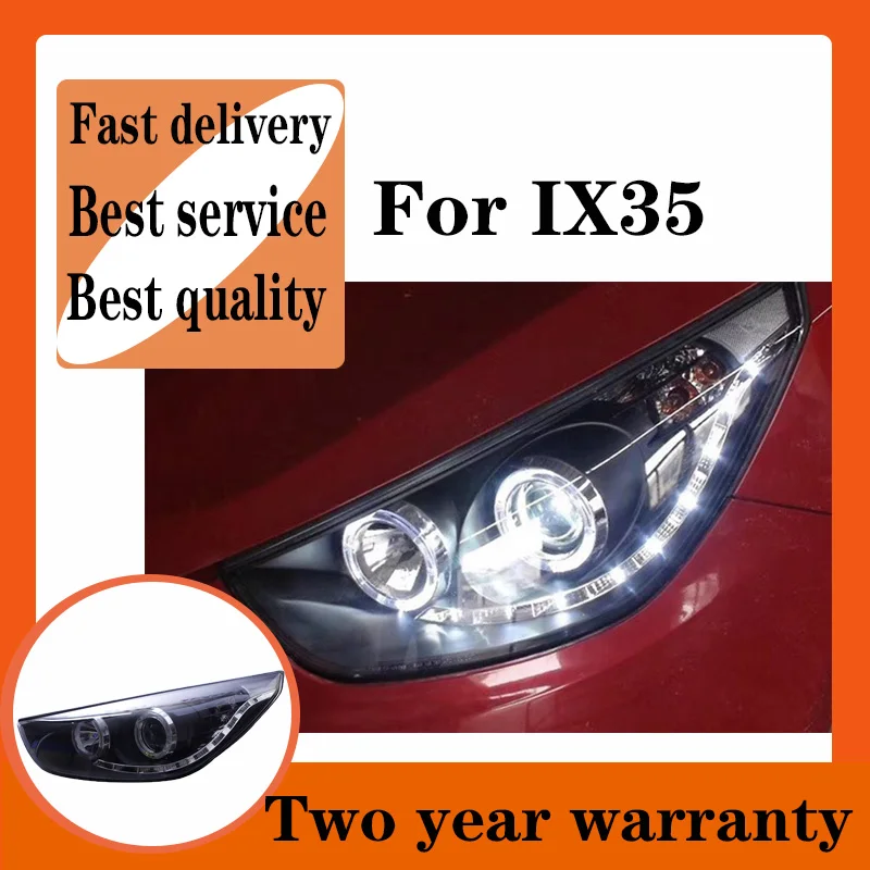 

LED Headlights For Hyundai ix35 2009-2012 led car lights Angel eyes xenon HID KIT Fog lights LED Daytime Running Lights