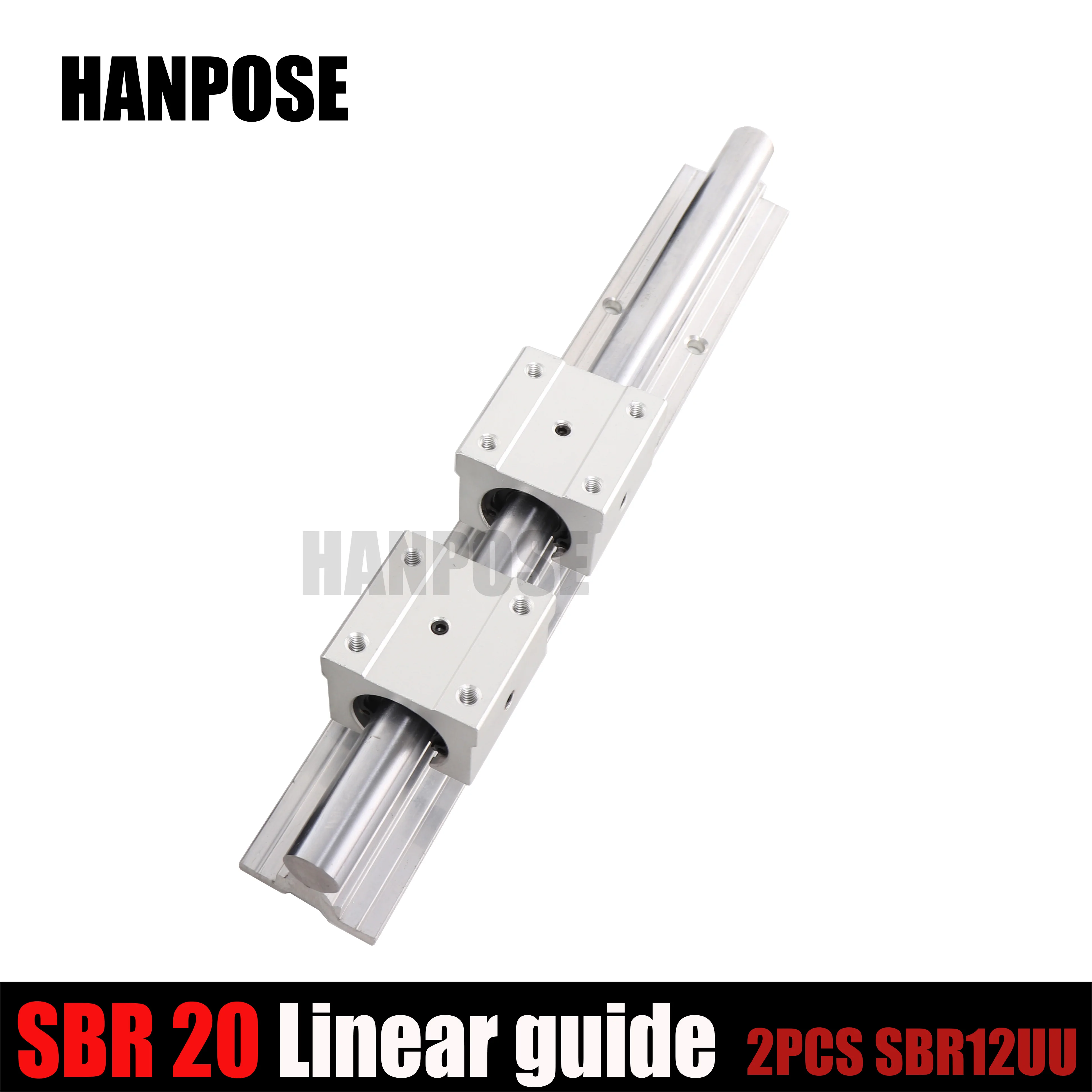 SBR20 100-1000 мм линейный направляющий рельс и 2 шт SBR20UU линейный подшипник блоки для ЧПУ Запчасти 20 мм линейный рельс
