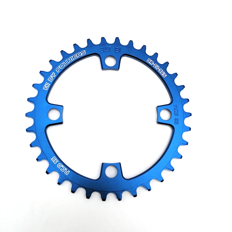 34T Blue FOURIERS CR-E1-96S BCD 96 мм цепь горный велосипед MTB дорожный велосипед для Shimano M4000 4050 M610 запчасти для велосипеда - Цвет: 34T Blue