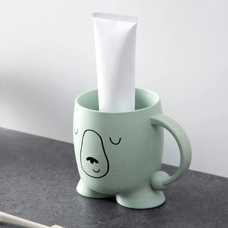 Practical- Wheat Straw Cute Tea Coffee Mug Tooth Cup Home Travel Bathroom 300ml
