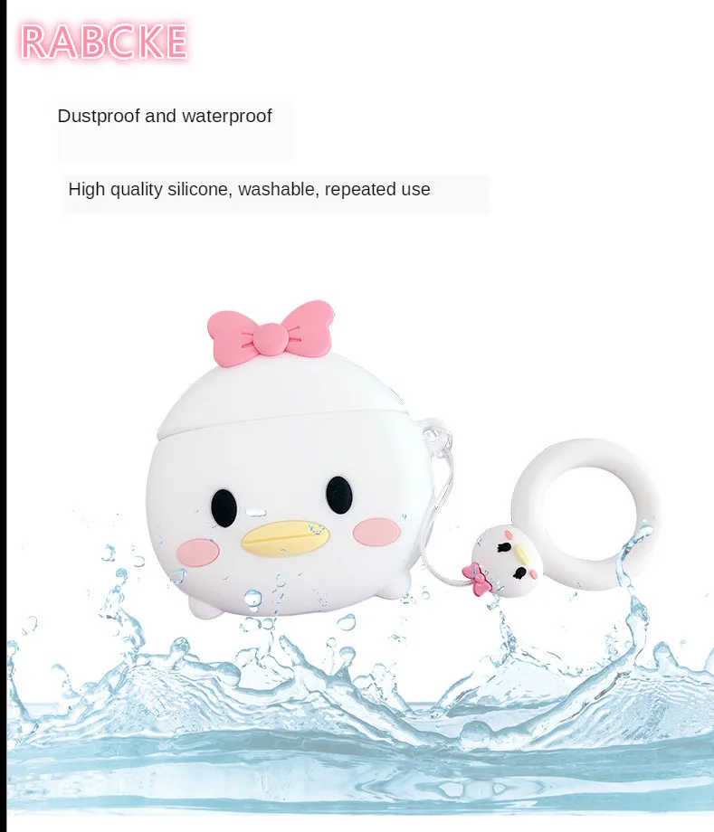 

For Apple Airpods Pro 2019 Protector Elf Ball Cover Keychain Cool Earphone Cases for Airpods Pro Case Cute Silicone Cartoon Case