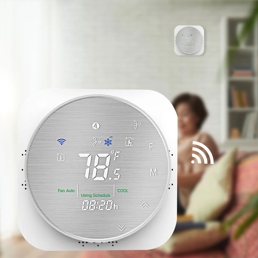 

Home Programmable Flame Retardant Voice Date Memory Temperature Control Mobile Phone Sensor WIFI Smart Thermostat Office Remote