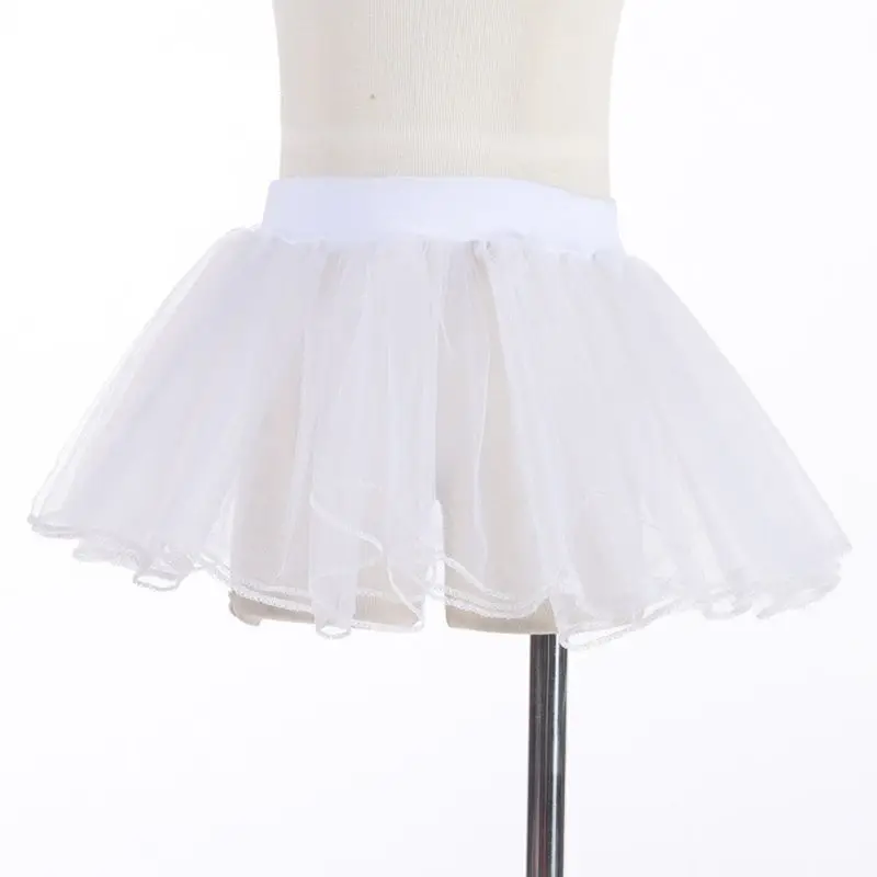 Многослойная фатиновая балетная мини-юбка-пачка для маленьких девочек отделка из оборок, пушистый милый праздничный костюм