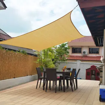 

TECHTIMES 10 Feet X 13 Feet Sunshade Canvas Rectangular Sunshade Canvas UV Suitable for Courtyard Garden Outdoor Facilities