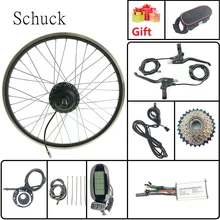 Schuck Электрический велосипед 36V350W задний маховик втулка двигателя EBIKE конверсионный комплект с LCD6 дисплей со спицами и ободом