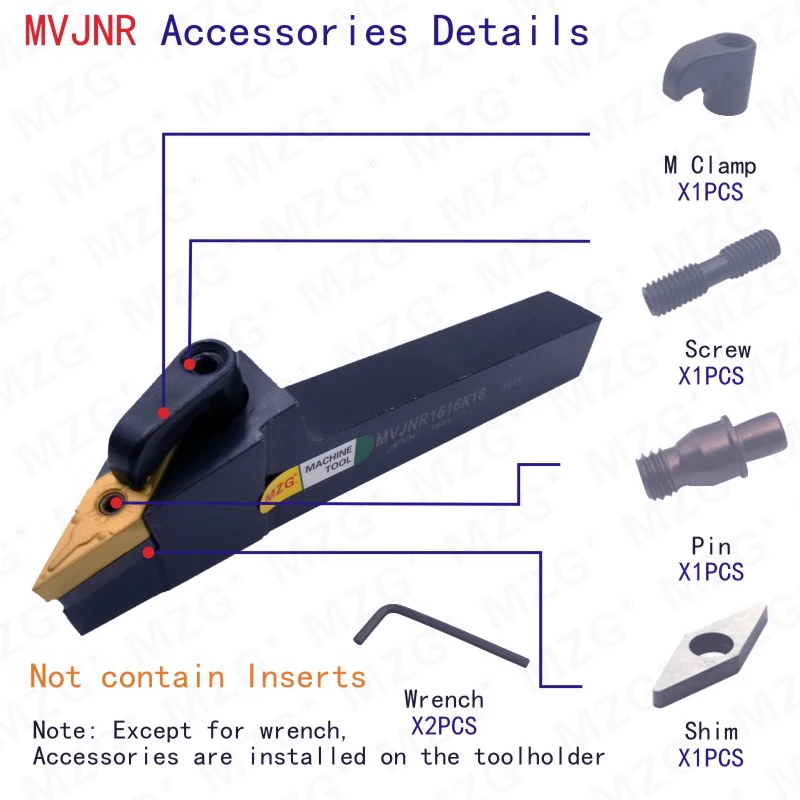 Mocask MVJNR металлические инструменты MVJNR2020K16 токарный станок Арбор ЧПУ карбидные вставки обрабатывающий резак внешние токарные инструменты Держатели
