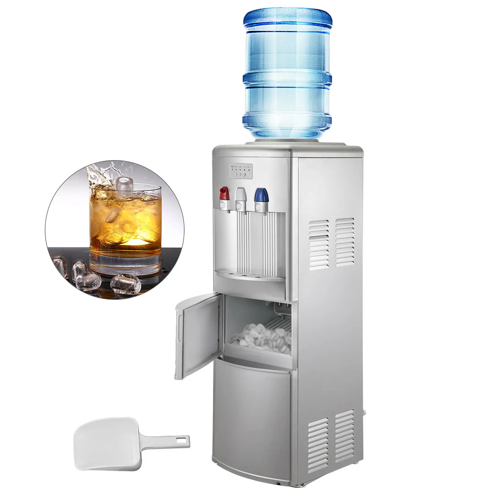 

Water dispenser with ice maker 12kg / 24h Reliable and fast ice making speed Concealed ice making room Wide applicability