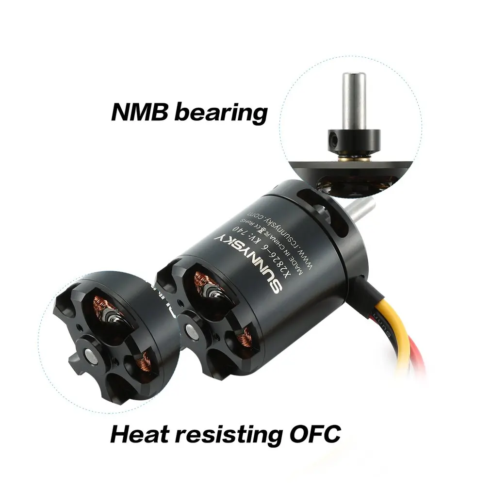 SUNNYSKY X2826 740KV 1080KV бесщеточный двигатель с фиксированным крылом для многоосевой воздушной радиоуправляемой модели бесщеточного двигателя самолета