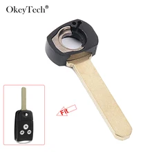 Okey Tech Флип складной Автомобильный ключ дистанционного управления ключ замена металлический ключ для Honda Civic Accord Jazz CRV Acura Uncut Пустой клинок