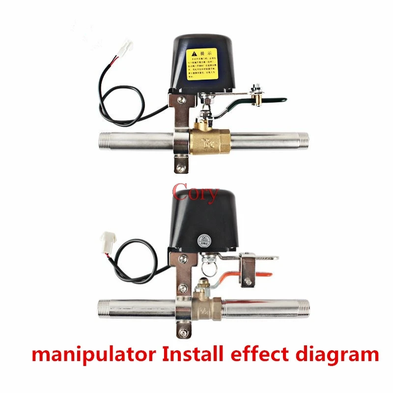 

1PC 1/2" 3/4" Switch electric valve Alarm manipulator Pipeline automatic valve for Gas/Water Shutoff cut off Butterfly 12V 1A