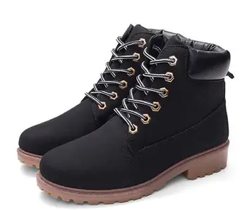 

YEELOCA Snow boots women shoes 2020 lace-up a001 winter boots leather women ankle boots warm WR038