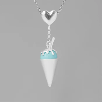

Acecare Personality Icecream Pendant Pink Blue Gold Color Girl Women Cute Fresh Jewelry Necklace Adornment Sterling Silver S925