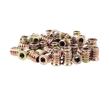 

50pcs M6*20mm Wood Fixed Straight Nut/Counter Head Nut Furniture Screw