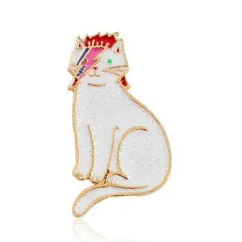 

Super Cool Cartoon Lightning Cat Brooch Enamel Lapel Pins Badges Fashion Jewerly