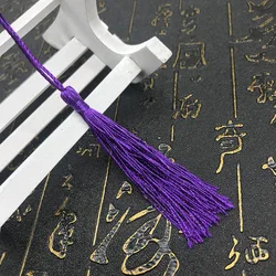 Set of Handmade Soft Craft Tassels with Loops for DIY and Jewelry Making (Tassel purple)