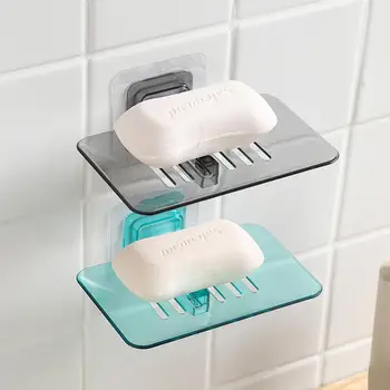 

Soap Dish Suction Wall Holder Bathroom Shower Cup Sponge Dish Basket Tray Bath Accessories Soap Holder Titolare Spugna Rack