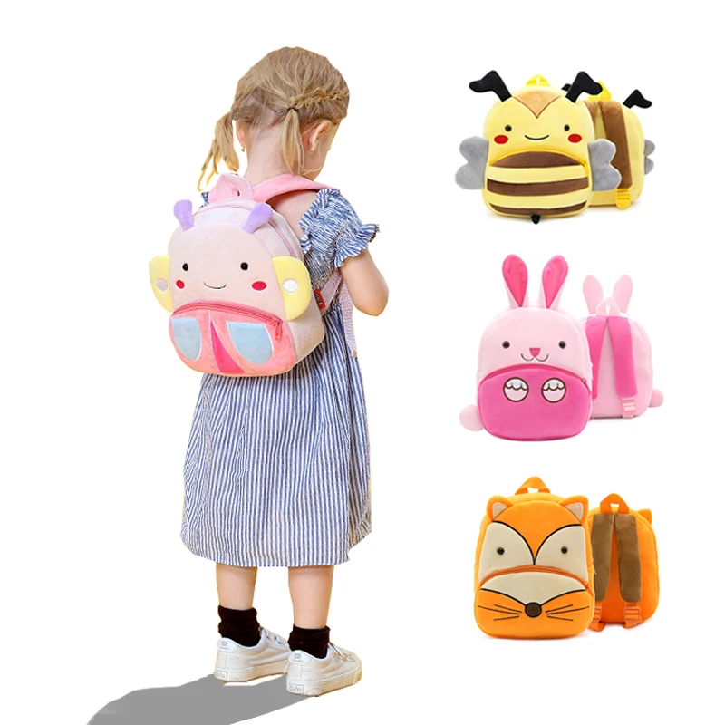 

Kids Backpacks Plush lovely Cartoon Animal Child kindergarten Schoolbag Storage Bag Boy Girl Garden Bag Children Travel Backpack