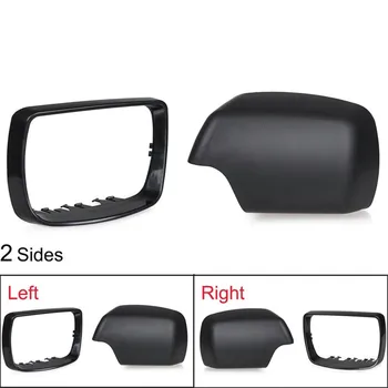 

For Bmw E53 X5 2000-2006 Side Door Rearview Mirror Trim Ring Frame Mirror Cover Cap Black Car Housing Part Left/Right Dropship