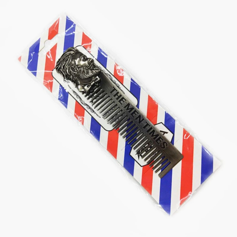 HTHL-1Pc Серебряный шаблон для формирования бороды Металлическая Расческа для бороды для мужчин приспособление для выравнивания бороды