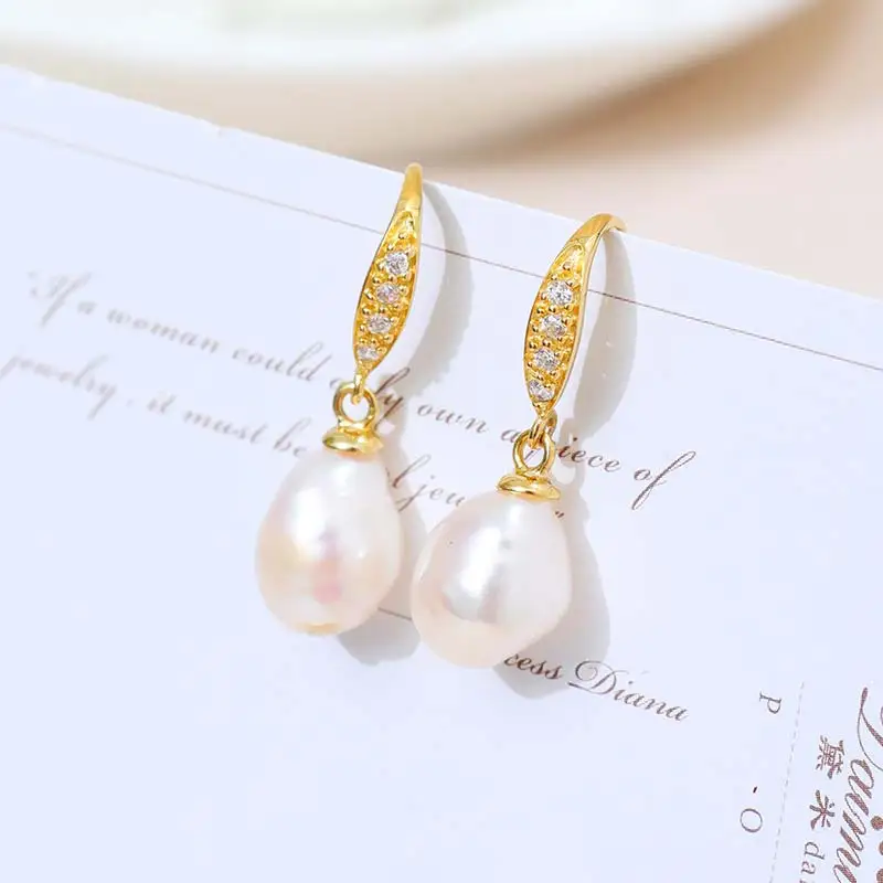 DAIMI 11-12mm Baroque Pearl Jewelry Sets S925 Sterling Silver Pendant/Earrings Sets For Women