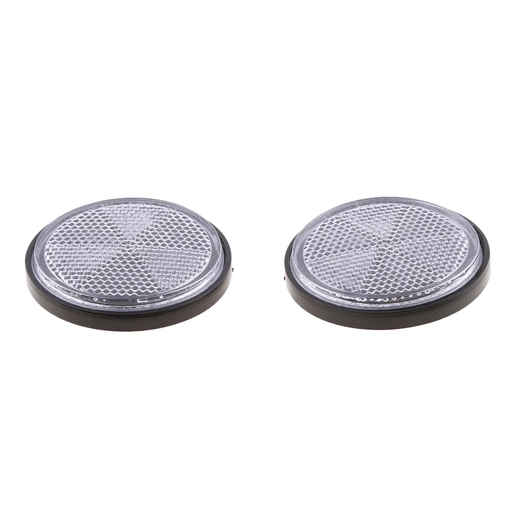 Plastic Car Auto Round Chrome Red Reflective Sticker Self Adhesive ...