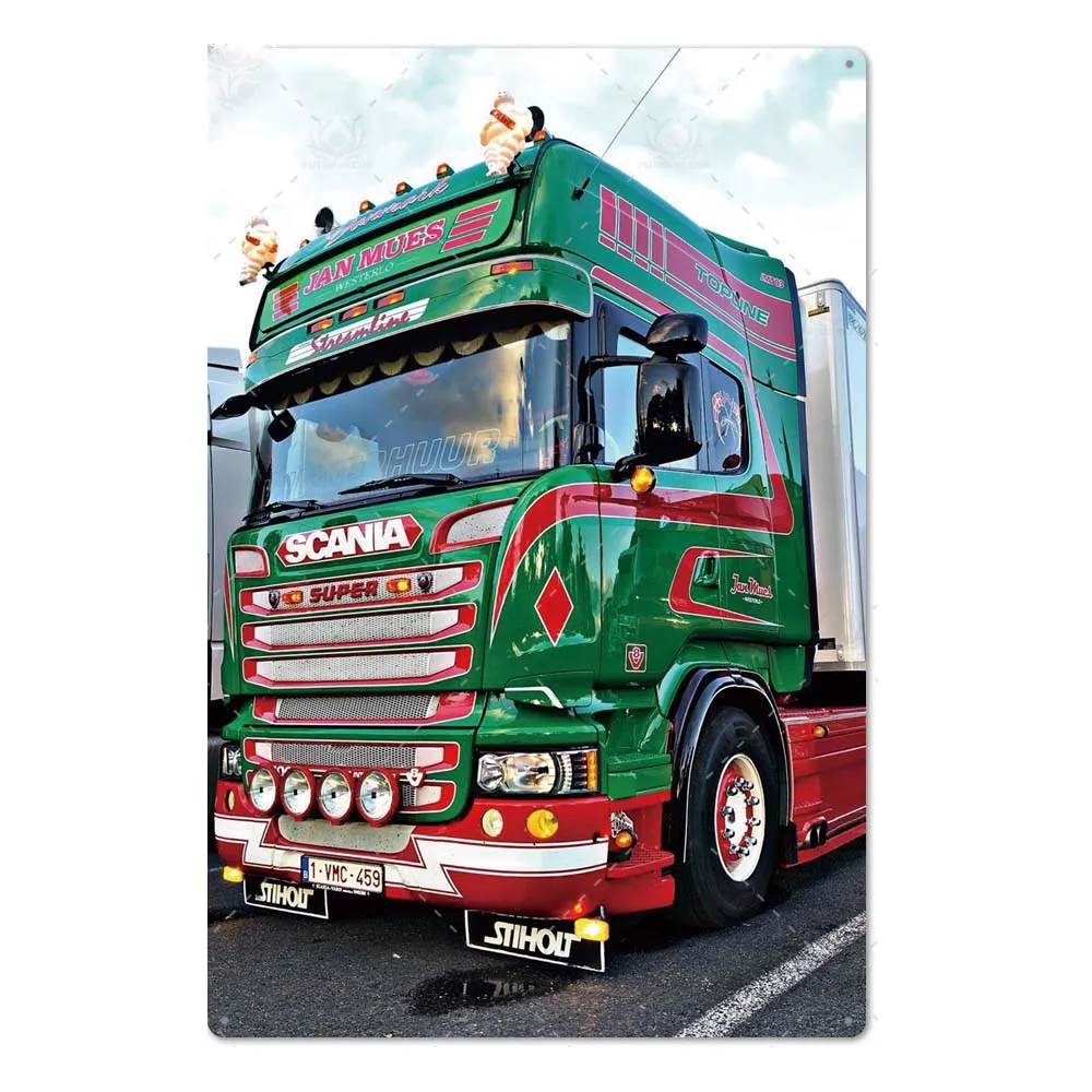 RE2233 Scania металлическая табличка, металлическая винтажная Жестяная Табличка, металлический плакат, Настенный декор для гаража, бара, паба, человека, пещеры, декоративная тарелка - Цвет: RE2233