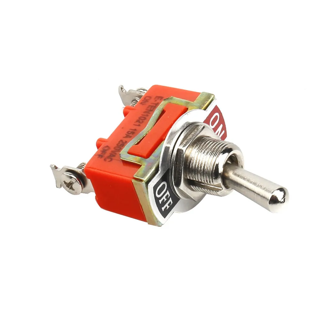 Сверхмощный Рокер тумблер 15A 250V 2Pin вкл/выкл металл+ водонепроницаемая крышка 10 шт