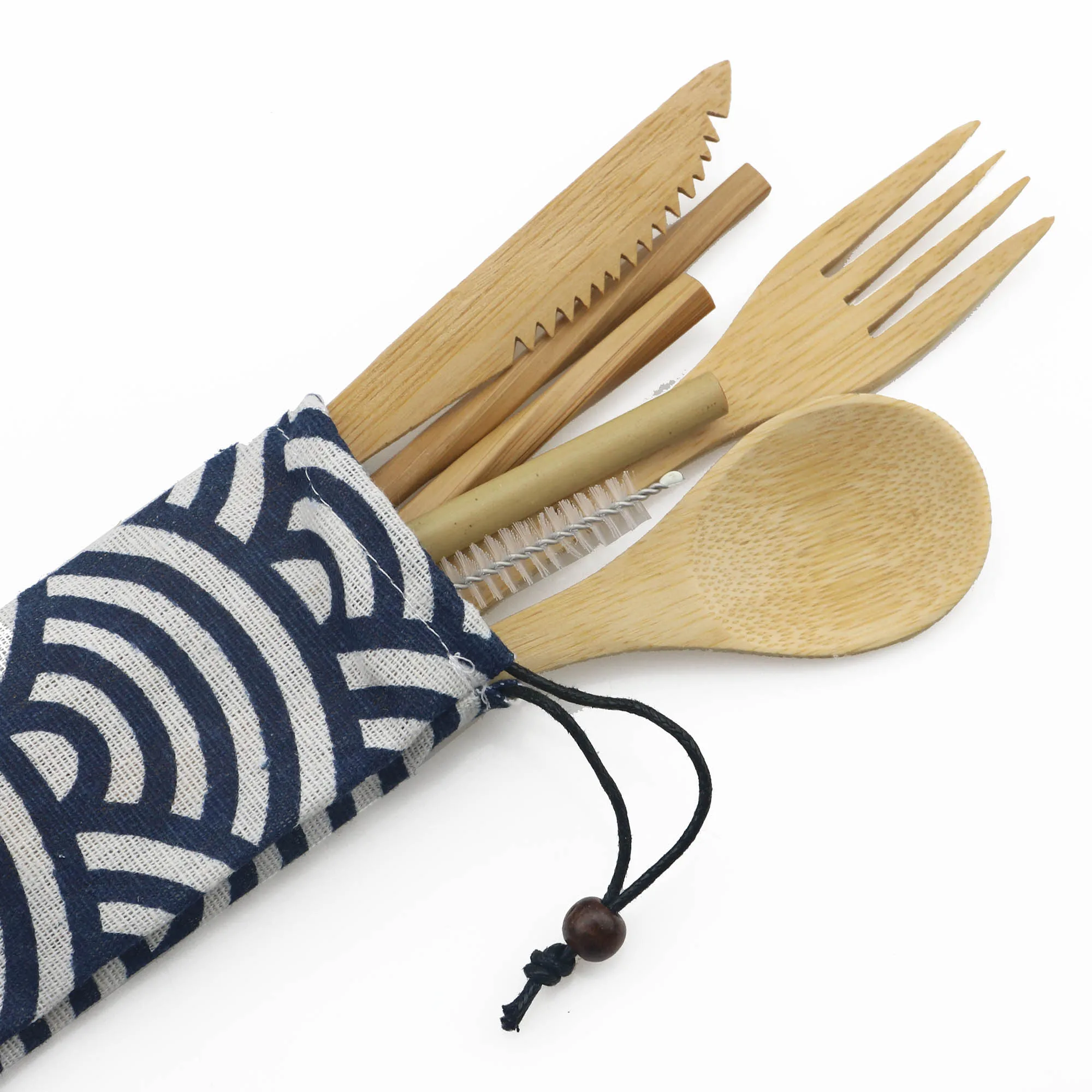 Eco-Friendly Wooden Cutlery Set Portable