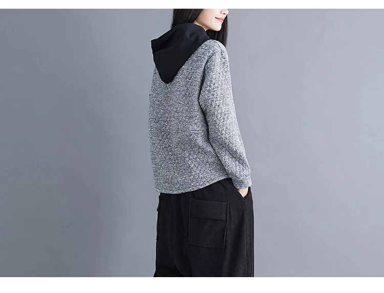 Хлопковое пальто с капюшоном Для womrn parkas с v-образным вырезом, на молнии, однотонное, свободное, с карманами, модное, повседневное, элегантный стиль, верхняя одежда, пальто, топы