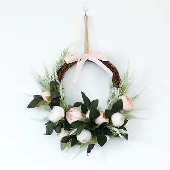 

Simulation Tea Bud Home Garland Wall Hangings Windows Are Decorated with American Wedding Dress-up Door Ornaments Silk teng huan