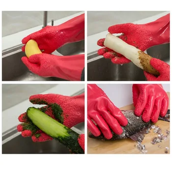 

2Pcs/ Pair Creative Peeled Potato Cleaning Gloves Kitchen Vegetable Rub Fruits Skin Scraping Fish Scale Household Non-slip Glove