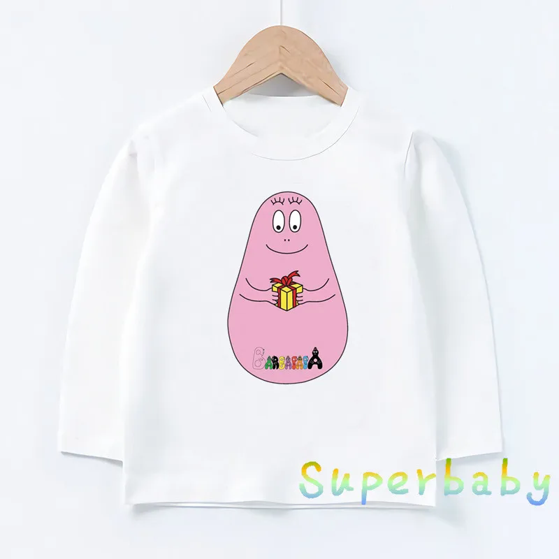 LK5162-I Детская Милая футболка с принтом «Barbapapa» Забавные топы с рисунком для маленьких мальчиков и девочек, детская футболка с длинными рукавами LKP5162 - Цвет: LK5162-I