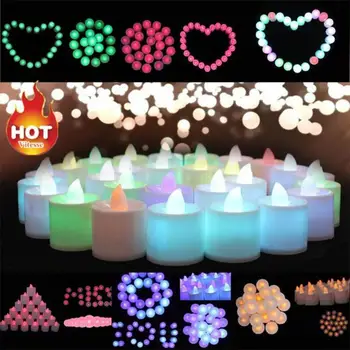 

Glow Candle Luminous Products Multicolor Plastic Decoration Party Courtship Display Practical LED Light Electronic Candles