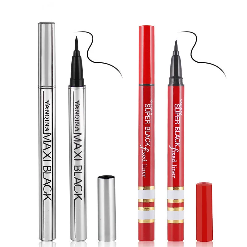 

Silver Tube Eyeliner Beauty Waterproof Not Blooming Makeup Eyeliner Pen