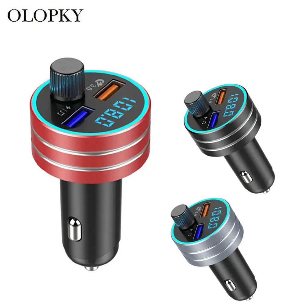 Быстрая зарядка 3,0 автомобильный bluetooth fm-передатчик с двумя usb-портами автомобильное зарядное устройство fm-модулятор MP3-плеер Автомобильная Зажигалка Handfree для телефона