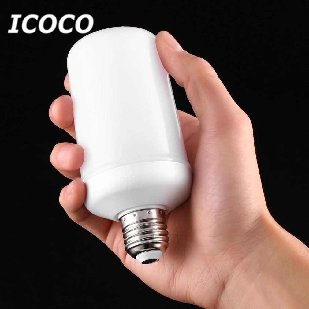ICOCO E27 SMD2835 светодиодный светильник с пламенным эффектом, светильник без пламени, имитирующий ночной Светильник для рождественского фестиваля, декор для домашнего бара
