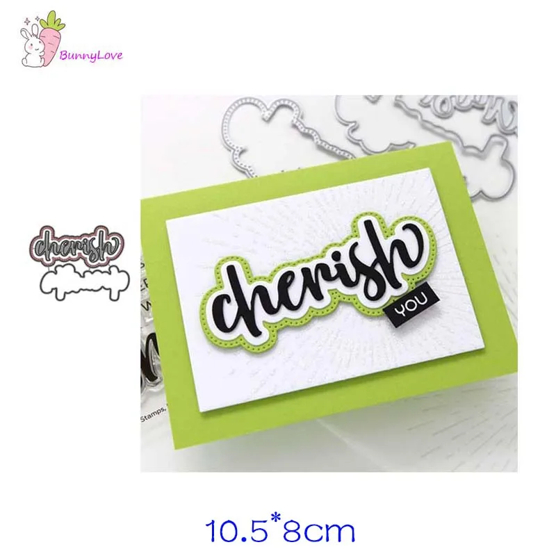 

Cherish letter Metal Cutting Dies Scrapbooking Steel Craft Die Cuts paper art emboss Card making Stencil