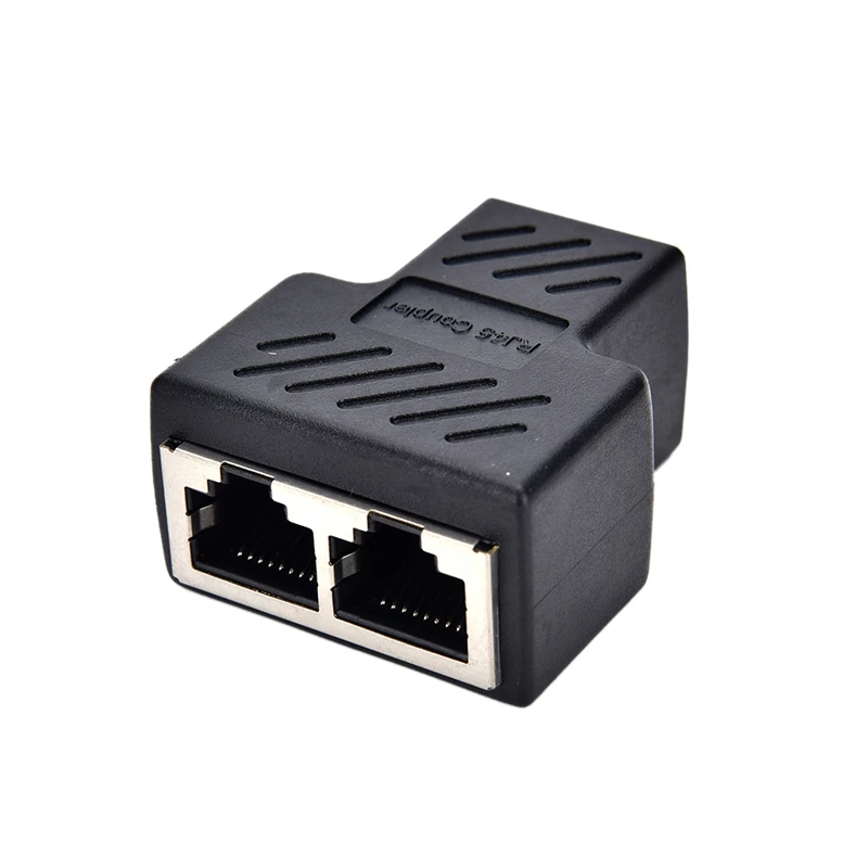 1 To 2 Way LAN Ethernet Network Cable Splitter Adapter RJ45 Female Splitter Socket Connector Adapter For Laptop network cable repair maintenance tool kit