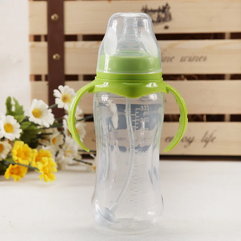 

Baby Arc Wide Aperture Infant Mouth Silica Gel Newborn Arc with Straw with Handle Drink Water Shatter-resistant PP Plastic Arc