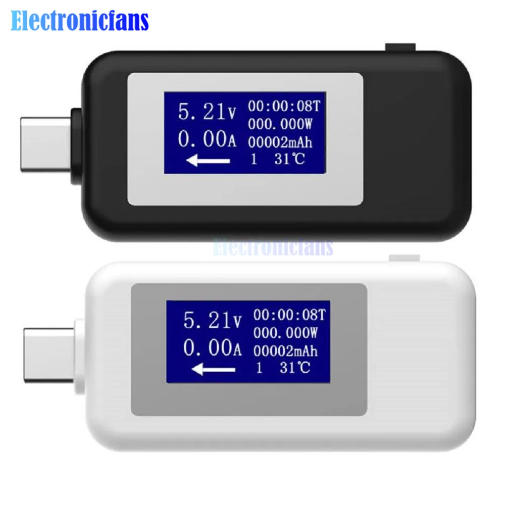 USB-тестер Type-C цифровой ЖК-дисплей вольтметр амперметр тестер напряжения и тока