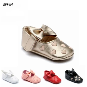 

Cute First Walker 5 Colors Love Pattern Rosette PU Leather Boy Girl Baby Moccasins Shoes Soft Soled Non-slip Footwear Crib Shoes