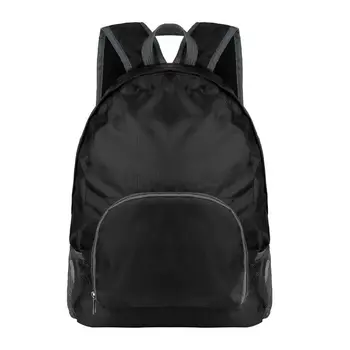 

New Fashion Women Men Light Foldable Outdoor Sport Hiking Camping Travel Waterproof Backpack Daypack Rucksack Bag Black Gray