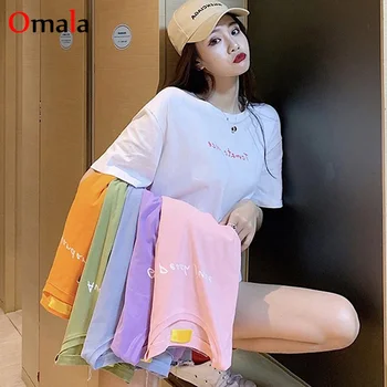 

Harajuku Simple letter Print t-Shirts 2020 summer Women t-shirt korean kawaii t shirt Casual Loose Short Sleeve tees Tops Femme