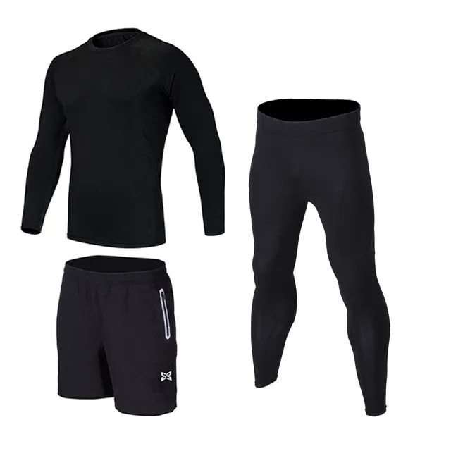 3pcs black line set Быстросохнущая для маленьких мальчиков одежда для бега 4 шт./компл. Баскетбол Футбол Обучение Спортивный костюм для маленького мальчика, летняя детская Фитнес спортивная одежда - Цвет: 3pcs black line set