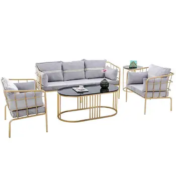 

Iron sofa net red fashion clothing store Nordic minimalist modern furniture chair shop studio coffee table combination