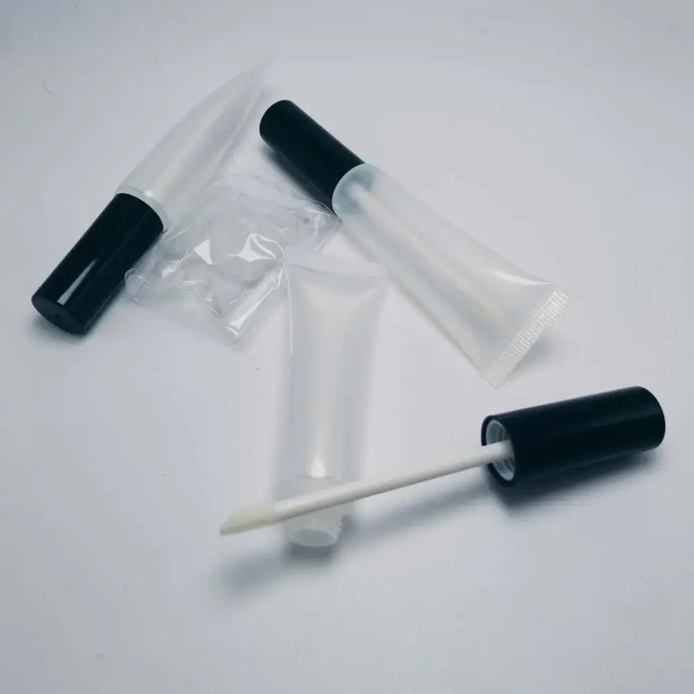

Blackcap squeeze lipgloss tube with wand container 50pcs Empty cosmetic container packaging