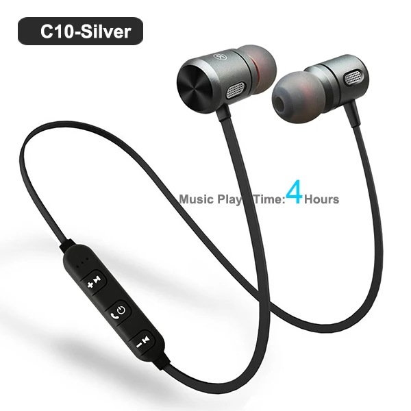 C40W-4H FBYEG C10 C40W беспроводные bluetooth-наушники гарнитура спортивные наушники Bluetooth гарнитура с микрофоном магнитные наушники для телефона - Цвет: C40W-4H