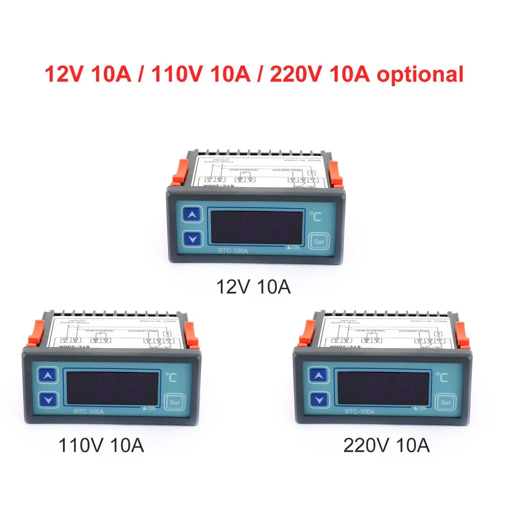 Цифровой регулятор температуры, термостат для холодильника, терморегулятор, термопара, датчик STC-100A, горячая Распродажа
